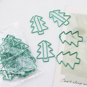 Sẵn sàng để tàu màu xanh lá cây Electroplated cây kim loại hình giấy Clips cho tài liệu tổ chức - Product Image 3