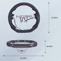 Volante de Fibra de Carbono Personalizado para Tesla Model 3/Y - Estilo Deportivo, Empuñadura de Cuero, Paneles Laterales de Carbono, Reemplazo Directo