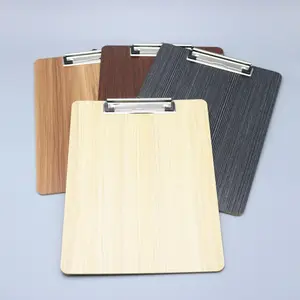 Alibaba groothandel custom logo gedrukt mini MDF clip board A5 houten klembord