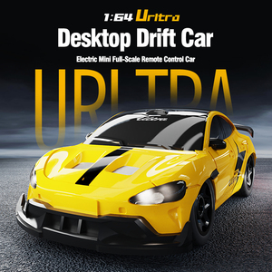 Mini voiture de drift RC 1:<span class=keywords><strong>64</strong></span> avec phares Waterdrop et feux arrière Star Ring, télécommande 2,4 GHz, chargeur intérieur/extérieur, <span class=keywords><strong>c</strong></span>âble USB - Product Image 1