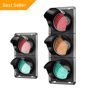 Các nhà sản xuất đèn giao thông 100mm 200mm 300mm 400mm <span class=keywords><strong>LED</strong></span> màu đỏ màu xanh lá cây đèn tín hiệu đường sắt cho người đi bộ đèn giao thông - Product Image 1