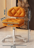 Chaise de Salon Commerciale en Cuir Portable, Robuste et Économique, Rotation à 360 Degrés, Design Nordique Ajustable pour Salon de Coiffure et Salon de Beauté