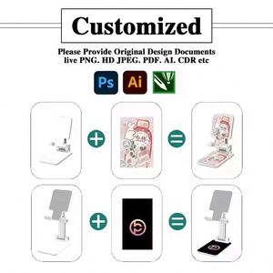 Wholesale Promo Gift Foldable Height Cell Holder Mobile <b>Desk</b> Adjustable Angle Portable <b>Phone</b> <b>Stand</b> With Custom Logo - Product Image 2