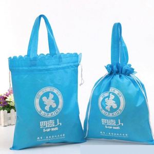 Eco-Friendly Custom Nonwoven Tote Bags Bulk Printed Reusable Shopping Bags Rope Environmentally Safe Wholesome Promotional Bags - Product Image 4