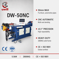 Mesin Pembengkok Pipa Baja Karbon Stainless Steel Semi-otomatis Hidrolik DW-50NC Dengan Mandrel Opsional untuk Pemrosesan Pipa Dinding Tipis