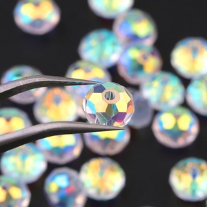 Wholesale Price Electroplated Aurora <b>White</b> <b>Lantern</b> Crystal Beads DIY Handmade Material Mobile Phone Chains Accessories - Product Image 5