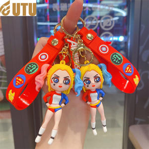 Creative Pretty Girl Assassin Squad PVC personalidad bolsa colgante coche llavero pequeño regalo al por mayor-F - Product Image 4