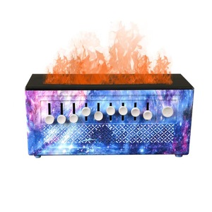 Retro Equalizer Flame Humidifier <strong>Audio</strong> Mixing Console Aroma <strong>Diffuser</strong> 3D Simulated Fire Cool Mist Maker with Sliders Knobs - Product Image 4