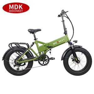电动自行车1000w 12ah 25千米/h 20*4.0胖轮胎折叠电动自行车电动脏自行车
