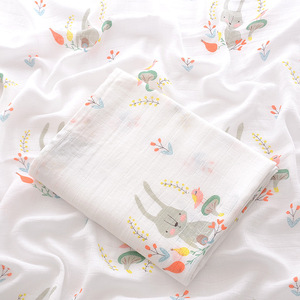 Asciugamano in Mussola di Bambù e Cotone per Neonati 120x105cm, Doppio Strato Morbido, Coperta Avvolgente Personalizzabile OEM - Product Image 6
