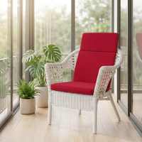 Housse de coussin matelassée pour chaise à bascule d'extérieur grande taille, avec attaches, rembourrage en mousse inclus, imperméable et ignifuge