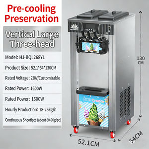 Machine à glace pilée à 3 têtes verticale avec pré-refroidissement rapide et double compresseur disponible - Product Image 2