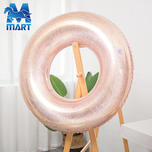 Bouée gonflable Mart dorée avec paillettes pour piscine et <span class=keywords><strong>bain</strong></span>, jouet flottant pour l'eau - Product Image 4