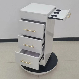 Barber Shop <b>Trolley</b> 3 Layers Steel Shelf Hair Salon Styling Serving 3-tier <b>Trolley</b> Table and Drawer Salon Furniture - Product Image 1
