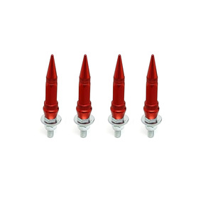 Cache-moyeu de roue pointu, 60 mm de long, filetage M6L, en aluminium, universel, pour mise à niveau et rénovation, bleu - Product Image 4