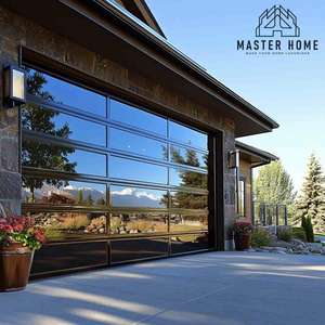 Double vitrage teinté noir moderne en verre trempé en alliage d'aluminium pour <span class=keywords><strong>garage</strong></span> sectionnel, conception <span class=keywords><strong>de</strong></span> confidentialité élégante, isolation thermique <span class=keywords><strong>solaire</strong></span> - Product Image 3