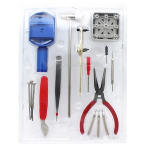 Kit di <span class=keywords><strong>Riparazione</strong></span> <span class=keywords><strong>Orologi</strong></span> 16 Pezzi, Strumenti per Orologiai, Parti di Ricambio per <span class=keywords><strong>Orologi</strong></span> e <span class=keywords><strong>Orologi</strong></span> da Polso - Product Image 1
