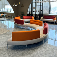 Set Sofa Kombinasi Bentuk S untuk Area Resepsi Desain Modern Sofa Modular Kombinasi Bebas Sofa Resepsi Kantor Desain Berpatent