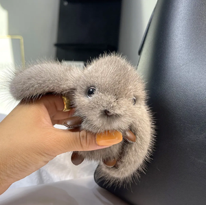 Llavero de peluche de piel sintética de visón, conejito, adorno colgante, venta al por mayor, regalo de cumpleaños, adorno para colgar en bolsas - Product Image 5