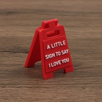 Cadeau pour la Saint-Valentin, une plaque de bureau romantique avec message, une petite plaque pour exprimer mon amour, un cadeau de bureau élégant pour les partenaires