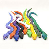 Nuevos Juguetes Realistas con Articulaciones Móviles, Simulación de Animales, Serpiente Impresa en 3D, Víbora, Juguetes Antiestrés, Modelo Animal para Niños