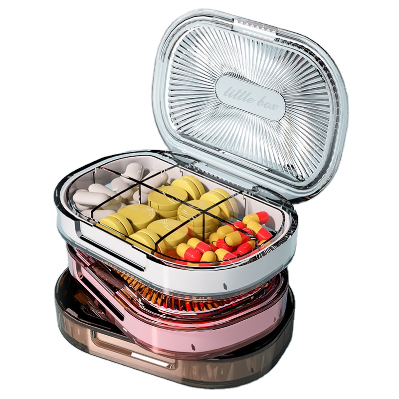 Пластиковый портативный контейнер для лекарств, контейнер для таблеток для путешествий