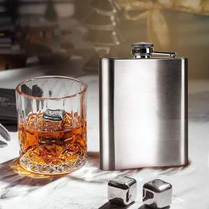Juego de Vasos de Whisky de 6 oz con Logotipo Personalizado, Petaca de Acero Inoxidable, Piedras de Hielo, Caja de Madera, Regalo <span class=keywords><strong>para</strong></span> Amantes del Whisky - Product Image 4
