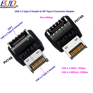 2026 新款 USB 3.2 Type-E 接头转 90 度 Type-E 插座适配卡 20Gbps 10Gbps 前置 Type-C 适用于电脑主板 - Product Image 3