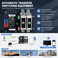 Système de commutation automatique monophasé Nitan WHK-125A/2P PC ATS, interrupteurs ATS, capacité de coupure 6kA, utilisation industrielle et domestique
