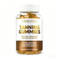 Permen Kunyah Pencokelat Kulit OEM Daily Tanning Gummies, Suplemen Vitamin Pencokelat Kulit untuk Kecantikan