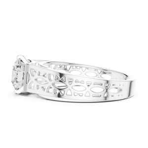 Bague en or 18 carats classique avec diamant rond de laboratoire de qualité supérieure pour femme, certifiée, cadeau de mariage ou d'anniversaire, bijoux - Product Image 2