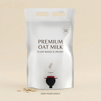Sac à lait avec valve distributrice, pochette verticale personnalisable pour fermes laitières, stockage de lait liquide, qualité alimentaire, réutilisable