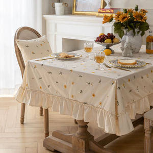 ODM OEM tablecover di <span class=keywords><strong>cotone</strong></span> fatto a mano per la festa nuziale di <span class=keywords><strong>natale</strong></span> casa <span class=keywords><strong>tovaglia</strong></span> ricamata personalizzata - Product Image 5