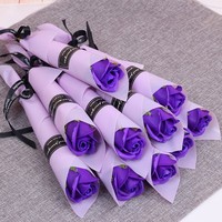 Meilleur coffret cadeau pour la Saint-Valentin, bouquet miniature de roses artificielles en savon, rose élégante et luxueuse en savon
