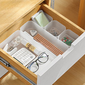 Wholesale Kitchen Desk Plastic Cutlery Jewellery Drawer Organizer Tray Storage Box and Bins