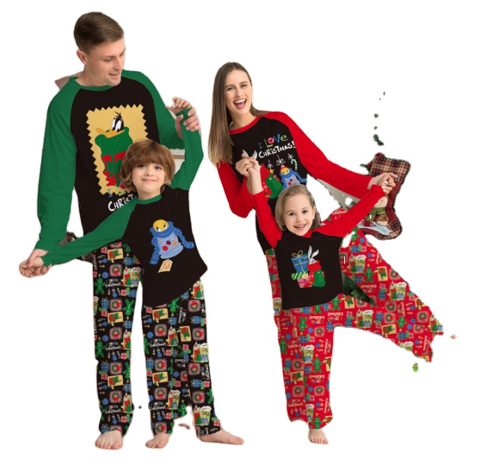 Pigiama Di Natale Coordinato Per Famiglia – Set Morbido A Maniche Lunghe Con Stampa Festiva, Perfetto Per Papa, Mamma E Coppie, Taglie Comode E Calde