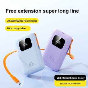 Batería Externa PD22.5w con Cable, 10000mAh 20000mAh, Carga Rápida para Teléfono, con Pantalla Digital, Precio de Fábrica - Product Image 4