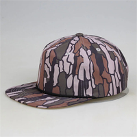 Gorra Snapback de camuflaje con cuerda de pato Retro personalizada, gorra de camionero plana con parche de 5 paneles, Gorras de lona para caza de hombre a la moda