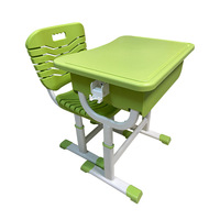 Tables et chaises d'école primaire en plastique, ensemble de bureaux et chaises pour étudiants, vente en gros d'usine, articles en vrac
