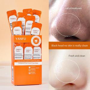 Masque Facial Moussant Complexe à la Carotte 4g*12 Sachets Acide Salicylique Acide Lactobionique Vente en Gros Soin de la Peau Masque Visage Cosmétique Beauté - Product Image 4