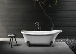 Zeitgenössische benutzer definierte große tiefe Einweichen freistehende Badezimmer stehende Acryl Ecke Badewanne Badewanne für Erwachsene