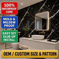 Panel de Pared de Mármol Brillante UV Ecológico, Ignífugo y de Lujo Moderno para Baño, Ducha y Sala de Estar de Villa, con Embalaje PPWR