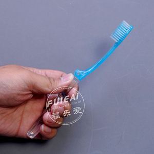 Brosse à dents de voyage pliable bleue 19 cm, poils souples pour l'hygiène buccale, usage adulte - Product Image 4