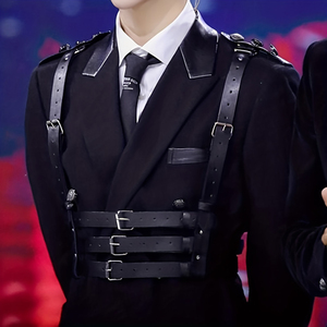 สายรัดหน้าอกหนัง PU แบบกอธิคสำหรับผู้ชายสายรัดทาสสายรัดสำหรับคลับคลับสำหรับผู้ใหญ่สายเอี๊ยมเกย์สำหรับเล่นบทบาทเซ็กซี่ - Product Image 3