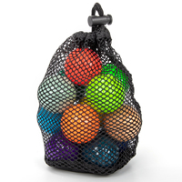 Balles de golf de couleurs assorties, sac en maille noire avec cordon de serrage, balles d'entraînement mixtes, vente en gros, fournisseur direct d'usine OEM
