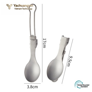 ช้อนพับไทเทเนียมแท้พร้อมห่วงจับสำหรับมะเขือเทศและผลไม้ - Product Image 3