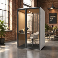 Cabine de bureau acoustique au design moderne, populaire, insonorisée, mobile, pour l'étude et le travail silencieux