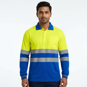 Custom <b>Hi</b> <b>Vis</b> Reflective Breathable Polyester/Cotton Unisex <b>T</b>-<b>Shirt</b> for Construction Workwear Quick Drying - Product Image 1
