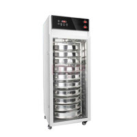 Commerciële Ss Fruit Vlees Droger Dehydrator 36L Voedsel Drogen Machine Mobiele Voedsel Vlees Vis Kruid Maïs Pinda Droger Machine