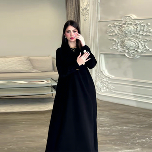 <span class=keywords><strong>Manteau</strong></span> Abaya Noir Respirant <span class=keywords><strong>en</strong></span> Gros, Design Élégant, Longueur Cheville, pour Femmes Musulmanes, Vente Directe Usine, Modeste, Style Dubaï - Product Image 1